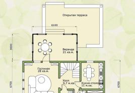 Projekti hiše do 60 m² Projekti majhnih hiš.  Nizke cene za dokončane projekte