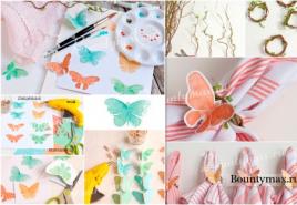 Idėjos dekoruoti kambarį naudojant popierinius drugelius