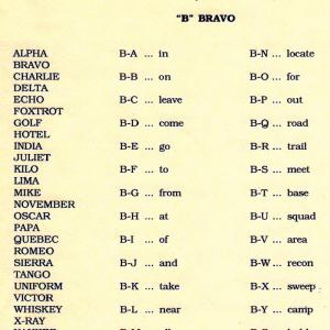 Međunarodna zrakoplovna abeceda nazivi detalja u Batlfield Alpha Bravo Charlie